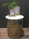 Side Table Brass Marble top - GI-915 WB