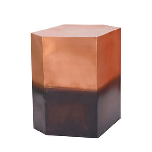 Pentagonal Stool / planter Copper - JO-7136