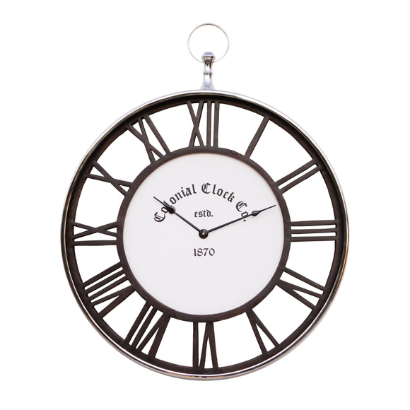 Colonial Wall Clock Dark wood 60cm - GGI-77613 LB - Limited stock available !