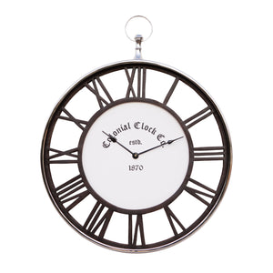 Colonial Wall Clock Dark wood 40cm - GGI-77613 SB - Limited stock available !