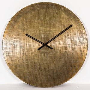 Wall Clock Brass etched 76cm  - GGI-71 BAL - Limited stock available !!