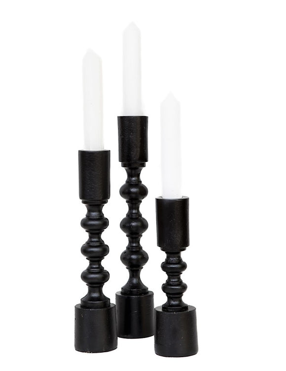 Ripple Candle holder S Black- JK-7204 C